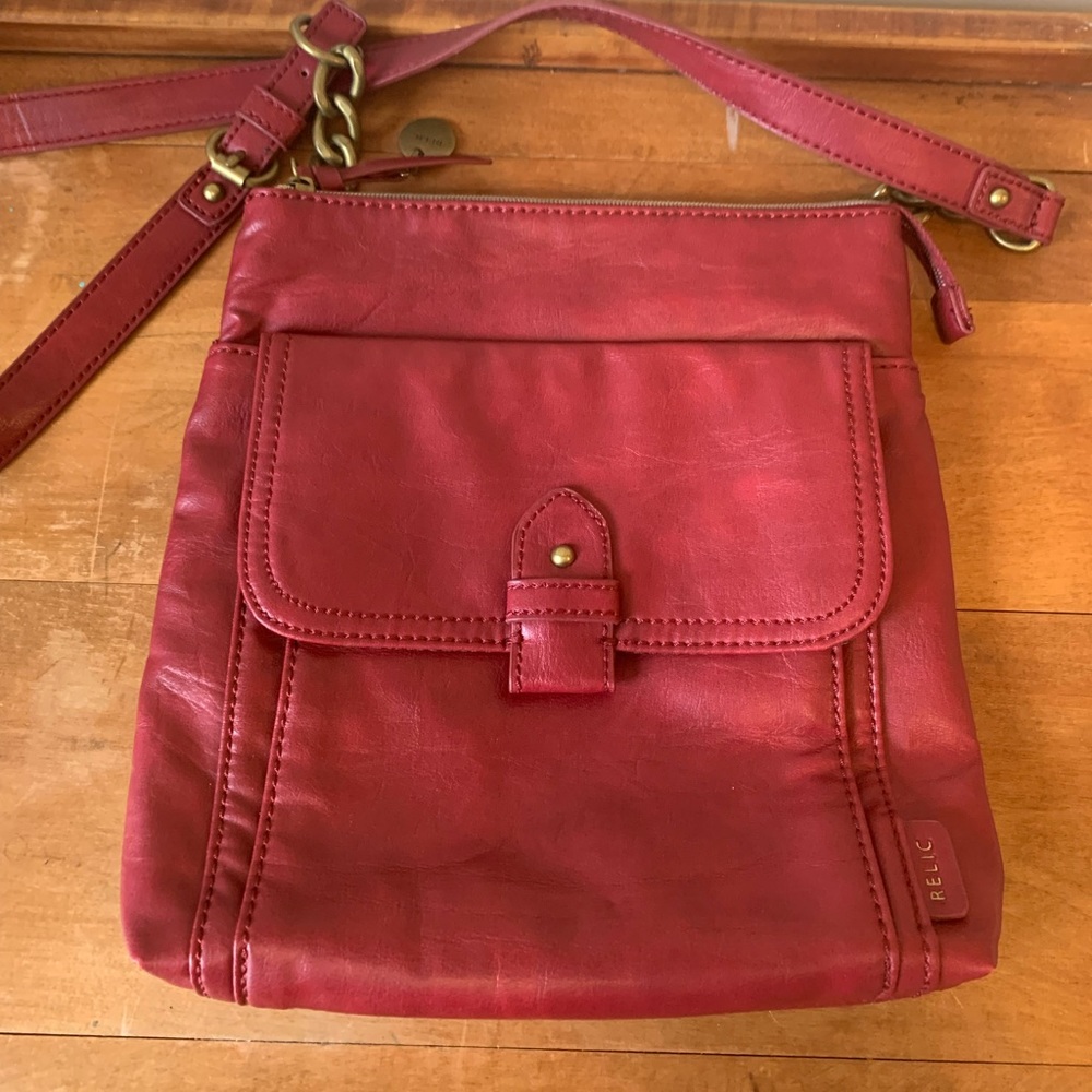 Relic Faux Leather Messenger Bag